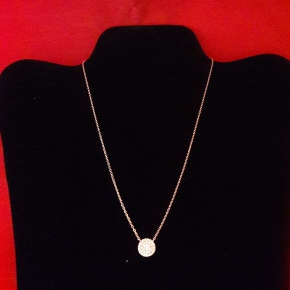 Silver Studio Rose Gold Cubic Zirconia Necklace - Picture 1 of 3